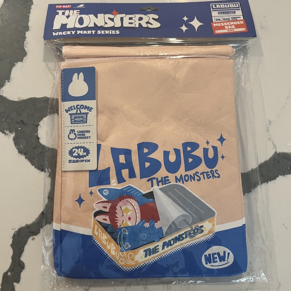 NEW Pop Mart Monsters Labubu Wacky Mart Messenger Bag